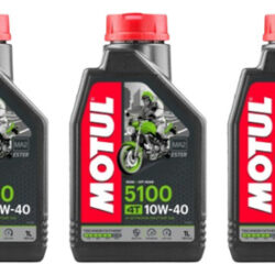 Óleo De Motor  Motul Semi-sintético 10w-40 Para Motos E Quadriciclos De 3 Unidades X 1l / 3l