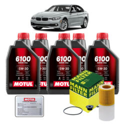 Kit Troca Óleo Motul 6100 5w30 Bmw 320i 328i 2012 2013 2014+