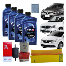 Kit Troca De Óleo Revisão Renault Clio Logan Sandero 1.0 16v