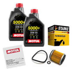 Kit Troca 2l Óleo Motul 5000 20w50+ Filtro Yamaha Teneré 250
