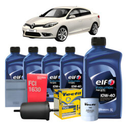 Kit Revisão Troca Óleo Renault Fluence 2.0 Elf 10w40 5litros