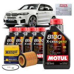 Troca Óleo Motul 5w40 5l Filtro Hengst Bmw 328i X1 2011 A 18