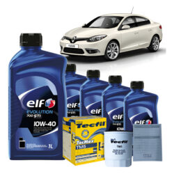 Kit Troca Óleo Renault Fluence 2.0 2011+ Elf 10w40 5 Litros