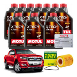 Kit Troca Óleo Motul 5w30 Ford Ranger 2.2 3.2 Diesel 2012+