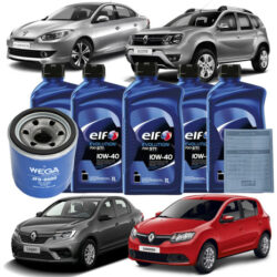 Troca Óleo Elf 10w40 Duster Sandero Logan 1.6 Sce 16v 2017+