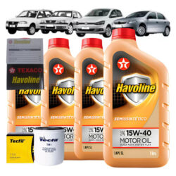 Troca 4 Óleo E Filtro Óleo 15w40 Havoline Volkswagen 1.0 1.6